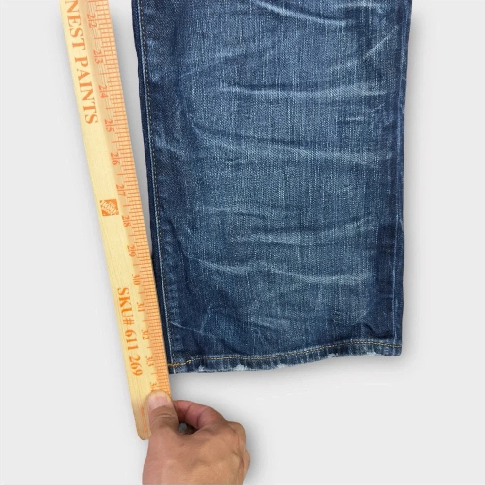 True Religion Billy Relaxed Bootcut Jeans Mens 34x33 Blue Western Skate Y2K Flap